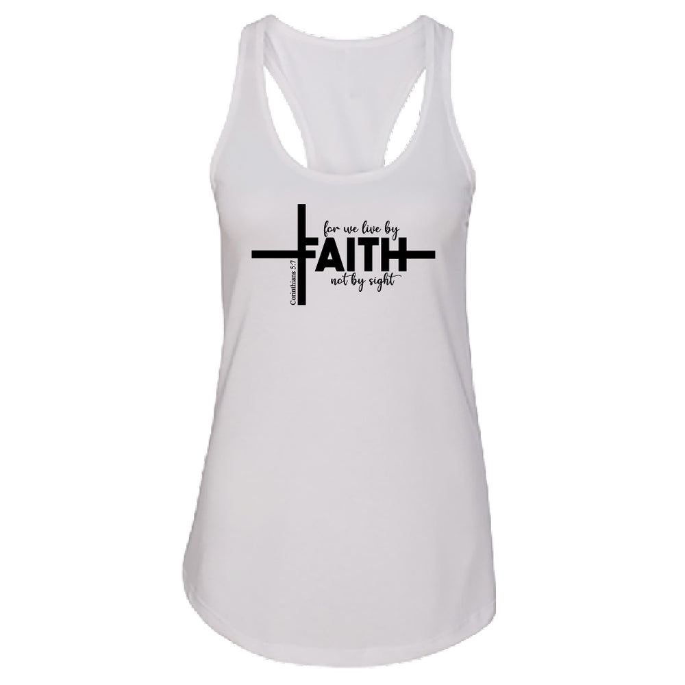 Faith Cross Women’s Racerback Tank Top – Inspirational Christian Activewear