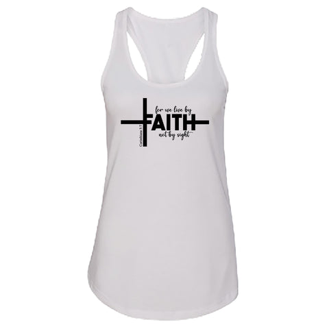 Faith Cross Women’s Racerback Tank Top – Inspirational Christian Activewear