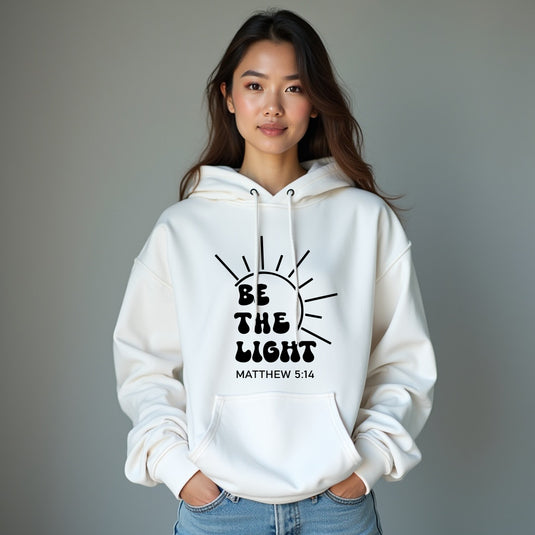 UPLIFTING "Be the Light" Unisex Hoodie – Faith-Based Christian Sweatshirt