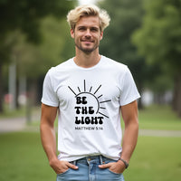INSPIRATIONAL "Be the Light" Men's T-Shirt – Faith-Based Christian Tee