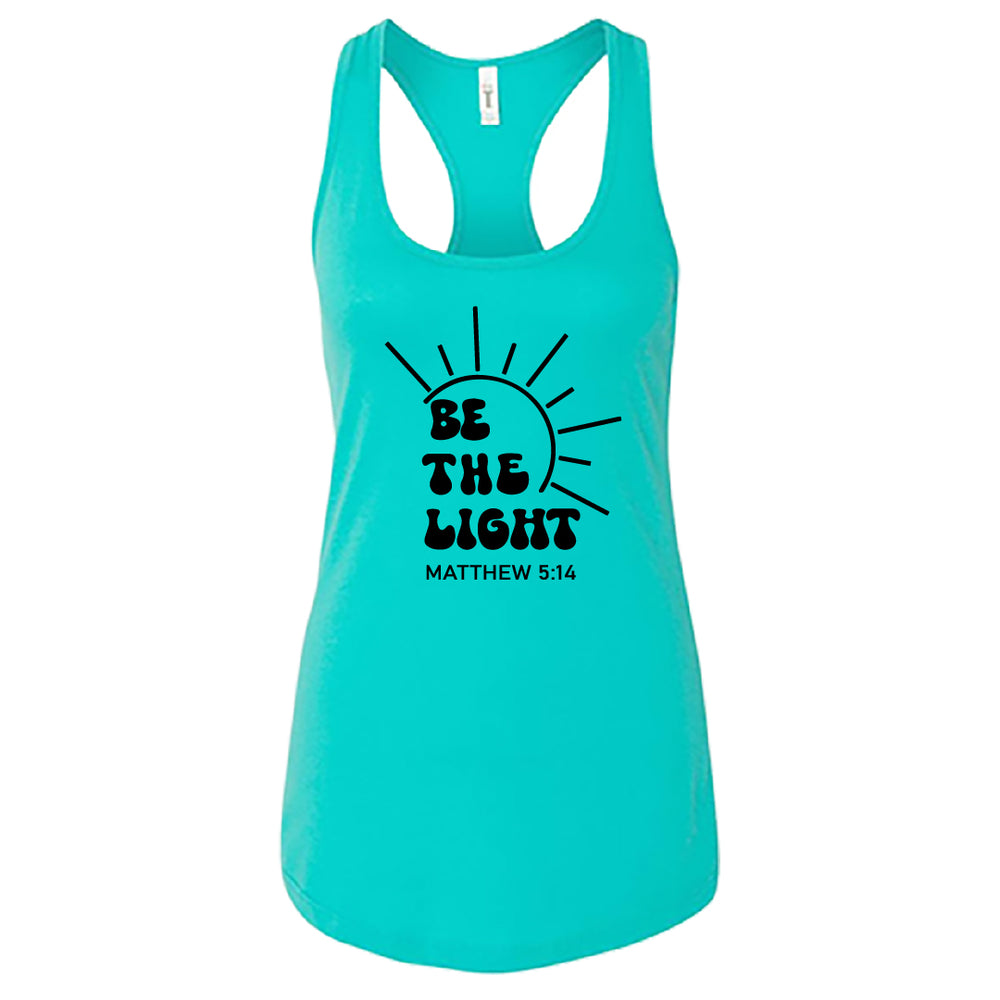 UPLIFTING "Be the Light" Racerback Tank Top – Soft & Inspiring Women's Tee
