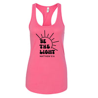 UPLIFTING "Be the Light" Racerback Tank Top – Soft & Inspiring Women's Tee