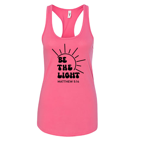 UPLIFTING "Be the Light" Racerback Tank Top – Soft & Inspiring Women's Tee
