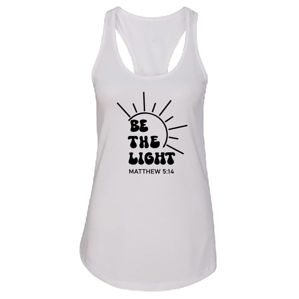 UPLIFTING "Be the Light" Racerback Tank Top – Soft & Inspiring Women's Tee
