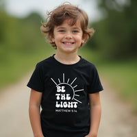 INSPIRATIONAL "Be the Light" Youth T-Shirt – Faith-Based Kids' Bible Verse Tee