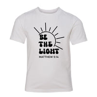 INSPIRATIONAL "Be the Light" Youth T-Shirt – Faith-Based Kids' Bible Verse Tee