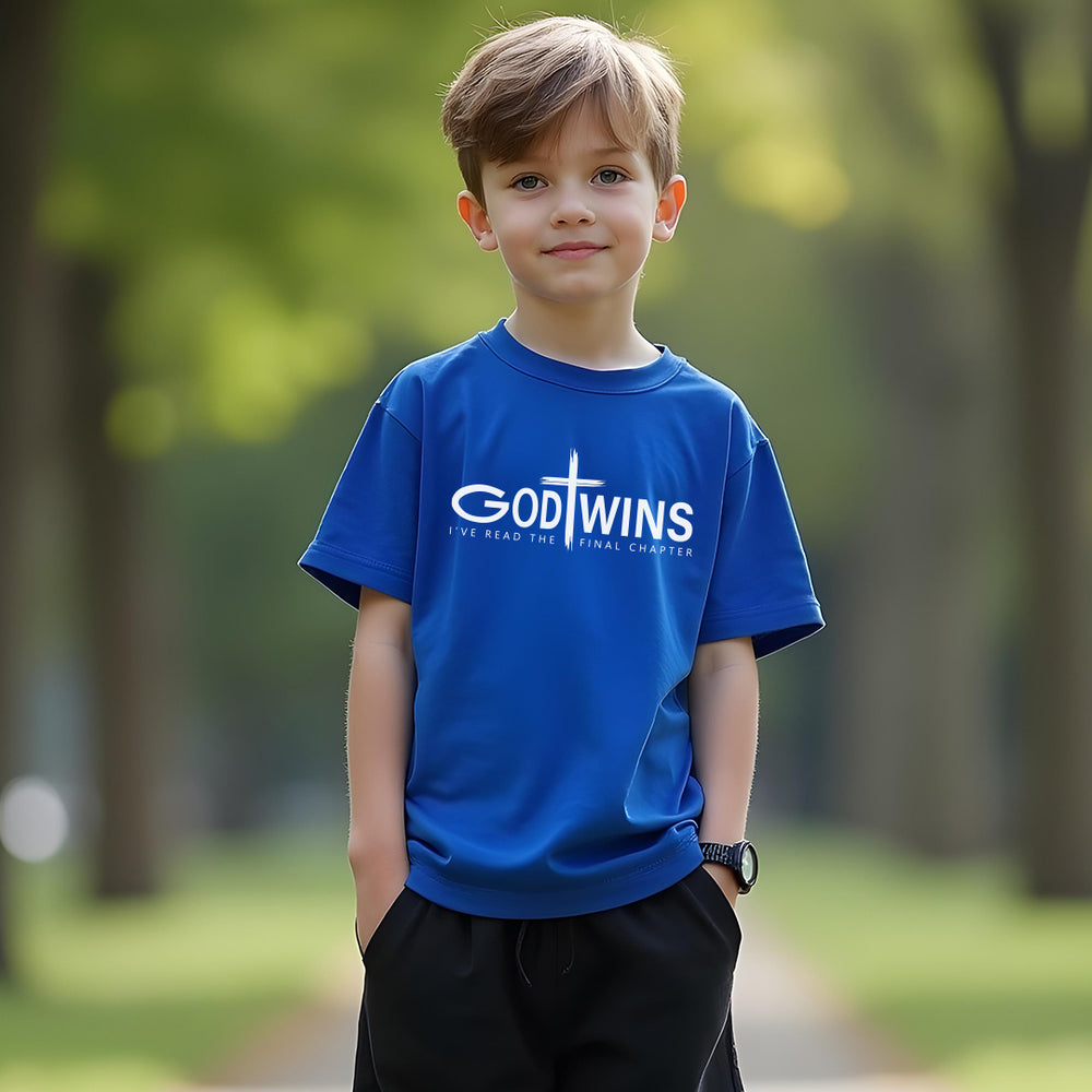 FAITH-BASED "God Wins" Youth T-Shirt – Inspiring Christian Kids' Tee