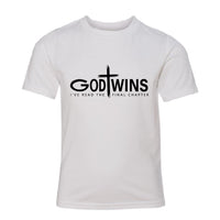 FAITH-BASED "God Wins" Youth T-Shirt – Inspiring Christian Kids' Tee