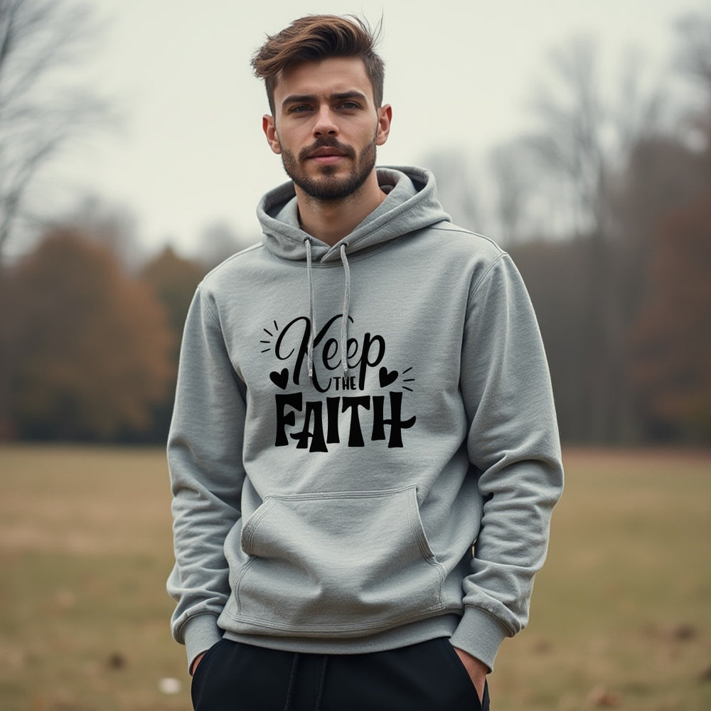 ENCOURAGING "Keep the Faith" Unisex Hoodie – Uplifting Christian Sweatshirt
