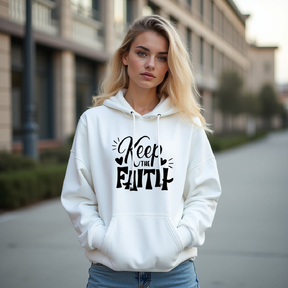 ENCOURAGING "Keep the Faith" Unisex Hoodie – Uplifting Christian Sweatshirt