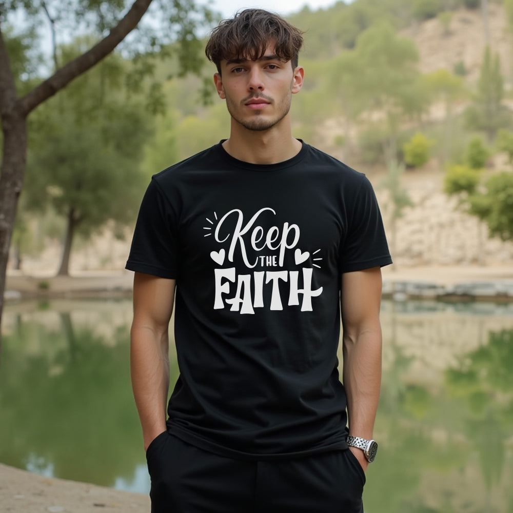 UPLIFTING "Keep the Faith" Men's T-Shirt – Inspirational Christian Tee