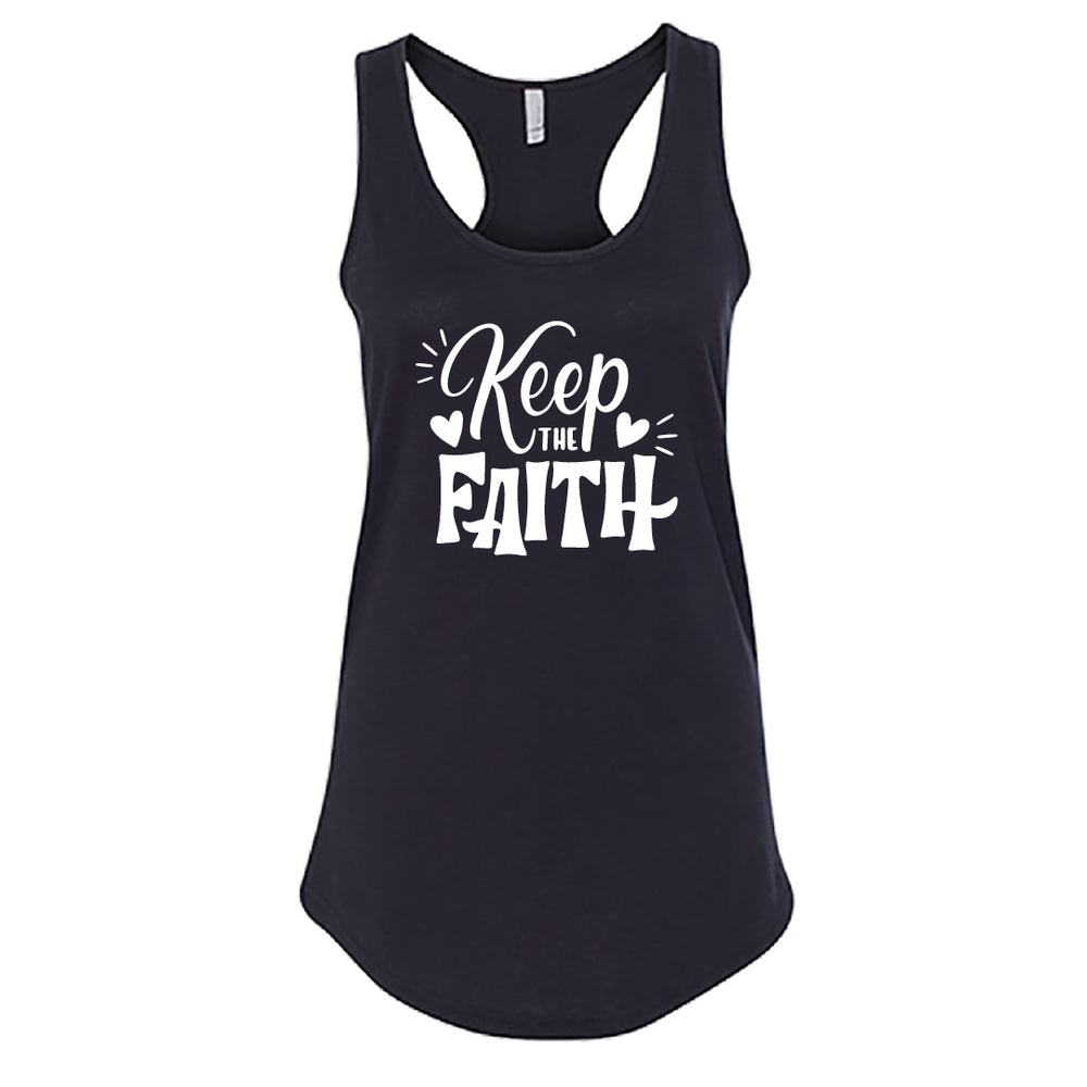 UPLIFTING "Keep the Faith" Racerback Tank Top – Soft & Inspiring Women's Tee