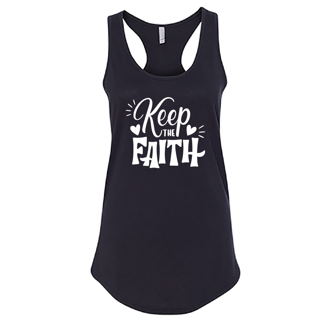 UPLIFTING "Keep the Faith" Racerback Tank Top – Soft & Inspiring Women's Tee