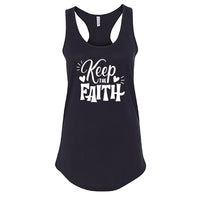UPLIFTING "Keep the Faith" Racerback Tank Top – Soft & Inspiring Women's Tee
