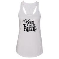 UPLIFTING "Keep the Faith" Racerback Tank Top – Soft & Inspiring Women's Tee