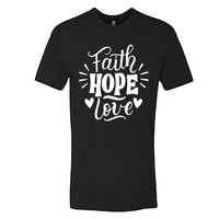 UPLIFTING "Faith Hope Love" Men's T-Shirt – Meaningful Christian Tee