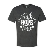 UPLIFTING "Faith Hope Love" Men's T-Shirt – Meaningful Christian Tee