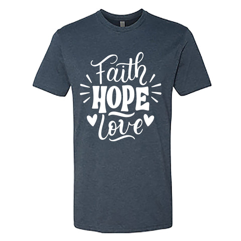 UPLIFTING "Faith Hope Love" Men's T-Shirt – Meaningful Christian Tee