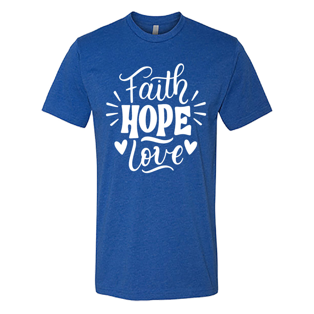UPLIFTING "Faith Hope Love" Men's T-Shirt – Meaningful Christian Tee