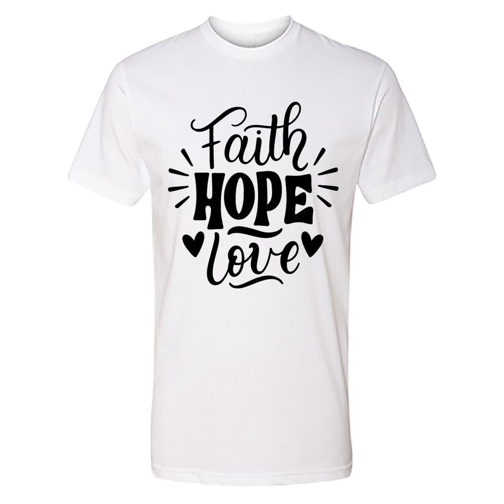 UPLIFTING "Faith Hope Love" Men's T-Shirt – Meaningful Christian Tee