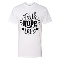UPLIFTING "Faith Hope Love" Men's T-Shirt – Meaningful Christian Tee