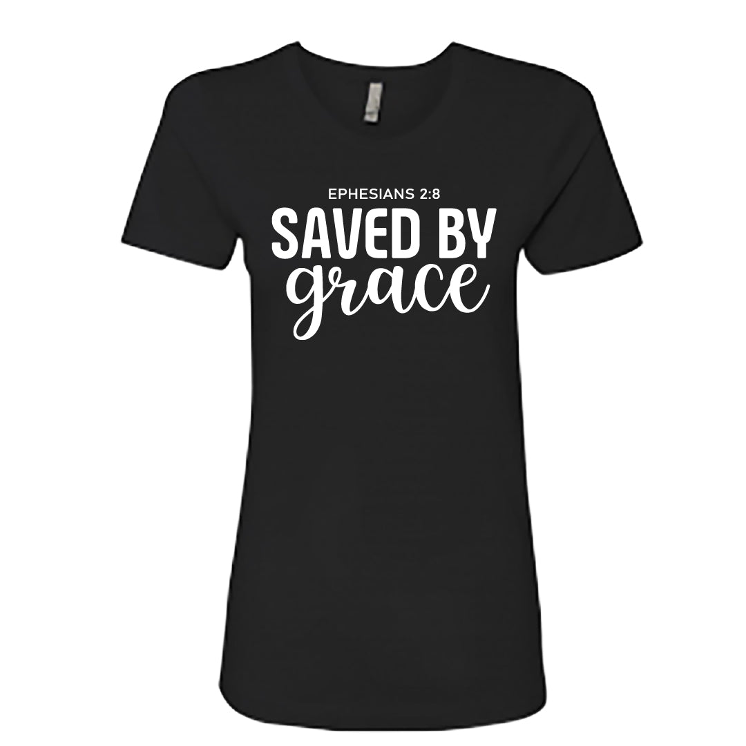 GRACEFUL "Saved by Grace" Women's T-Shirt – Inspiring Christian Tee for Men