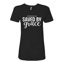 GRACEFUL "Saved by Grace" Women's T-Shirt – Inspiring Christian Tee for Men