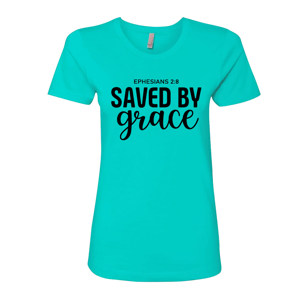 GRACEFUL "Saved by Grace" Women's T-Shirt – Inspiring Christian Tee for Men