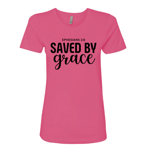 GRACEFUL "Saved by Grace" Women's T-Shirt – Inspiring Christian Tee for Men