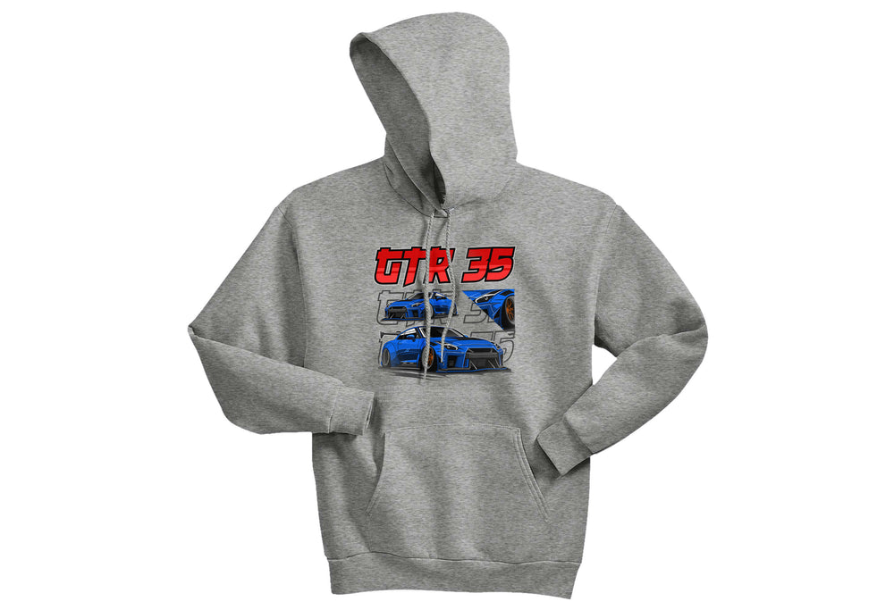Nissan GTR 35 – Soft & Durable Fleece Pullover Unisex Hoodie in Black, Dark Green, Navy, Royal, White | Sizes Small to 3XL