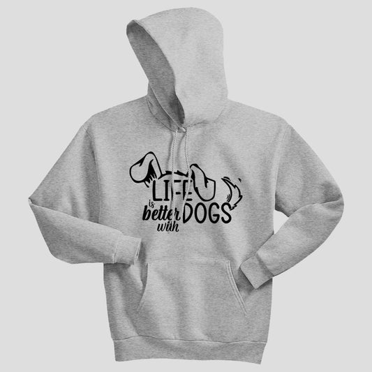 "Life is Better with Dogs" Men's / Unisex Hoodie – The Coziest Layer for Dog Lovers