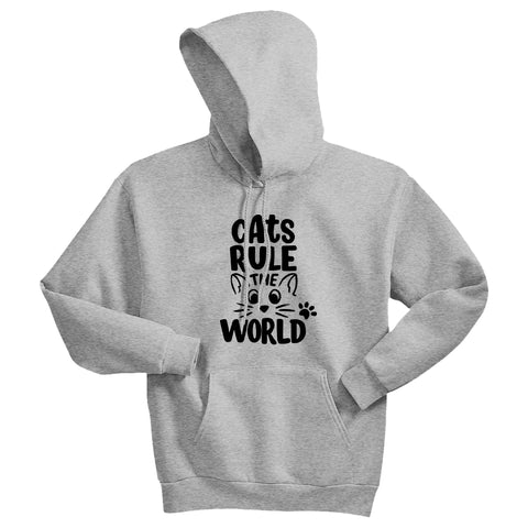 "Cats Rule the World" Men's / Unisex Hoodie – The Ultimate Comfort for Cat Dads