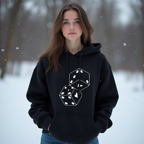 "Lucky in Love" Unisex Hoodie – The Perfect Layer for a Playful Heart