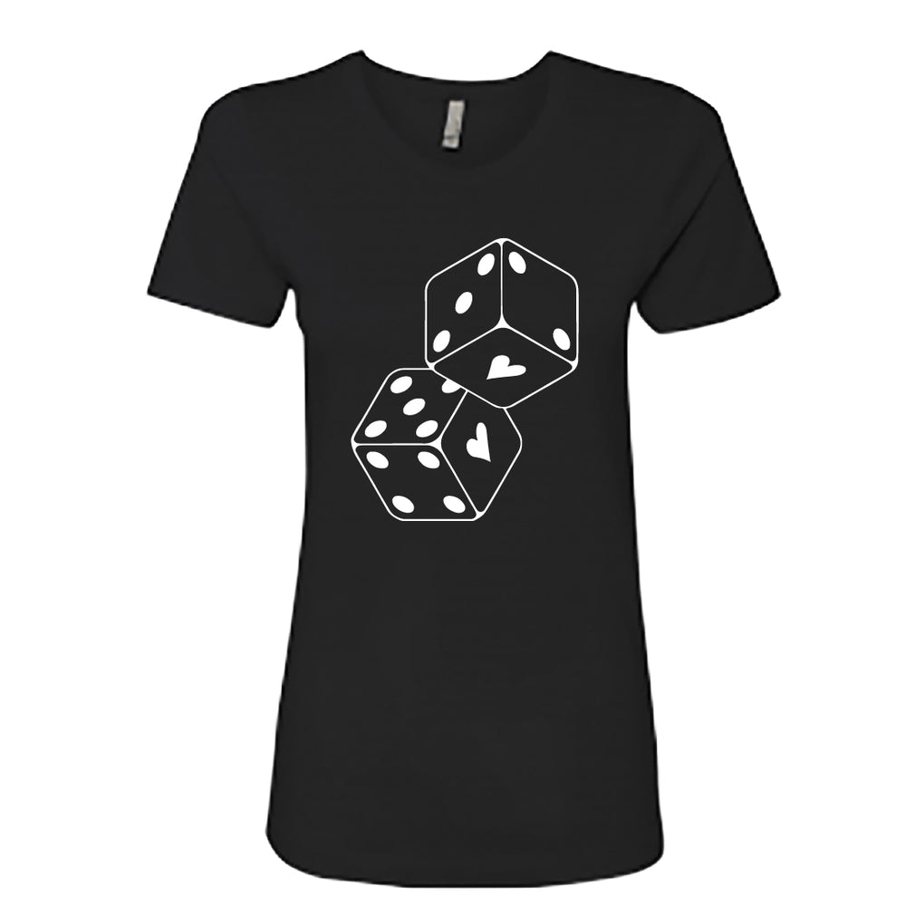 Lucky in Love "Dice Heart" Women's T-Shirt – A Fun & Playful Graphic Tee