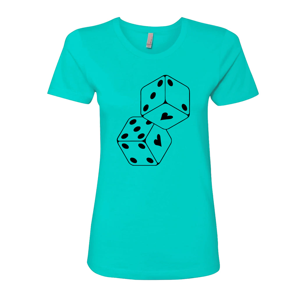 Lucky in Love "Dice Heart" Women's T-Shirt – A Fun & Playful Graphic Tee