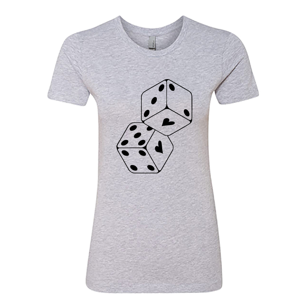 Lucky in Love "Dice Heart" Women's T-Shirt – A Fun & Playful Graphic Tee