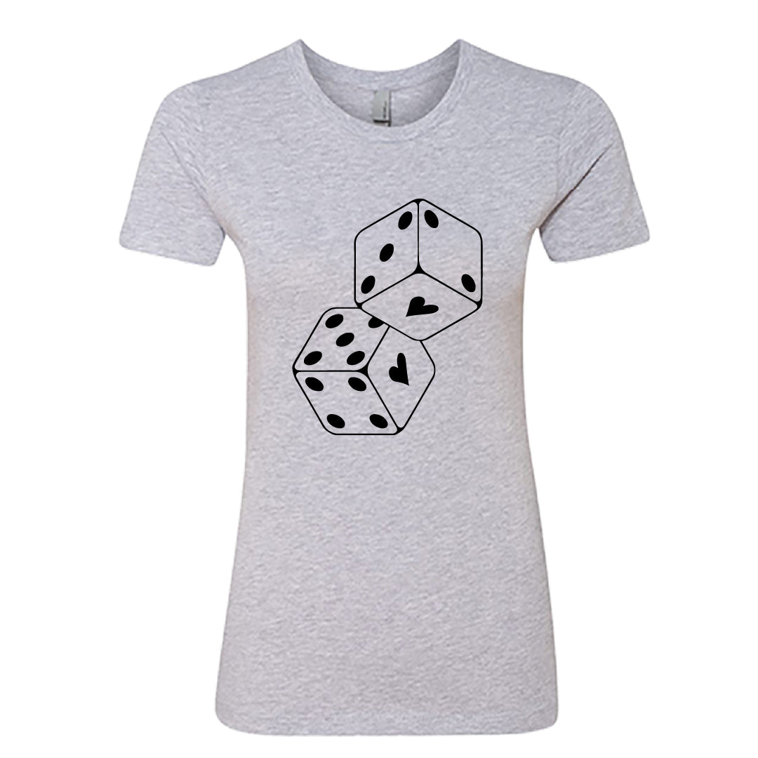 Lucky in Love "Dice Heart" Women's T-Shirt – A Fun & Playful Graphic Tee