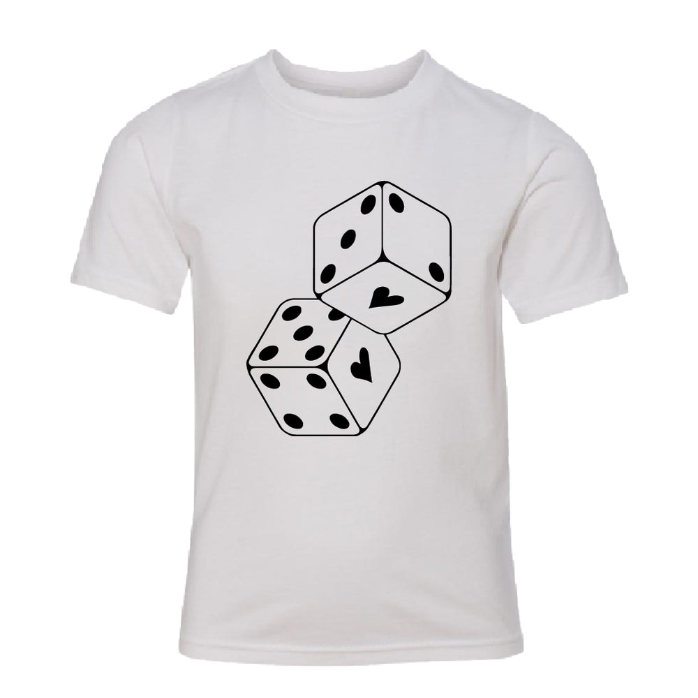 Lucky in Love "Dice Heart" Youth T-Shirt – A Fun & Playful Graphic Tee