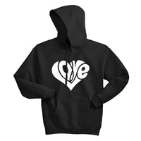 Iconic "Love" Heart Unisex Hoodie – The Coziest Layer for a Timeless Message