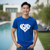 "Love" Heart Men's T-Shirt – A Timeless Graphic Tee