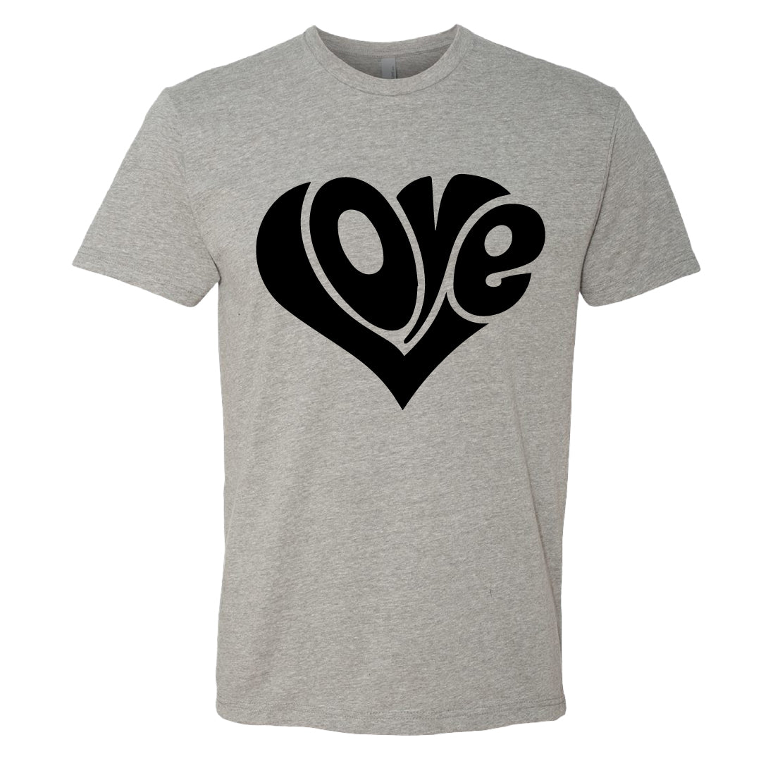 "Love" Heart Men's T-Shirt – A Timeless Graphic Tee