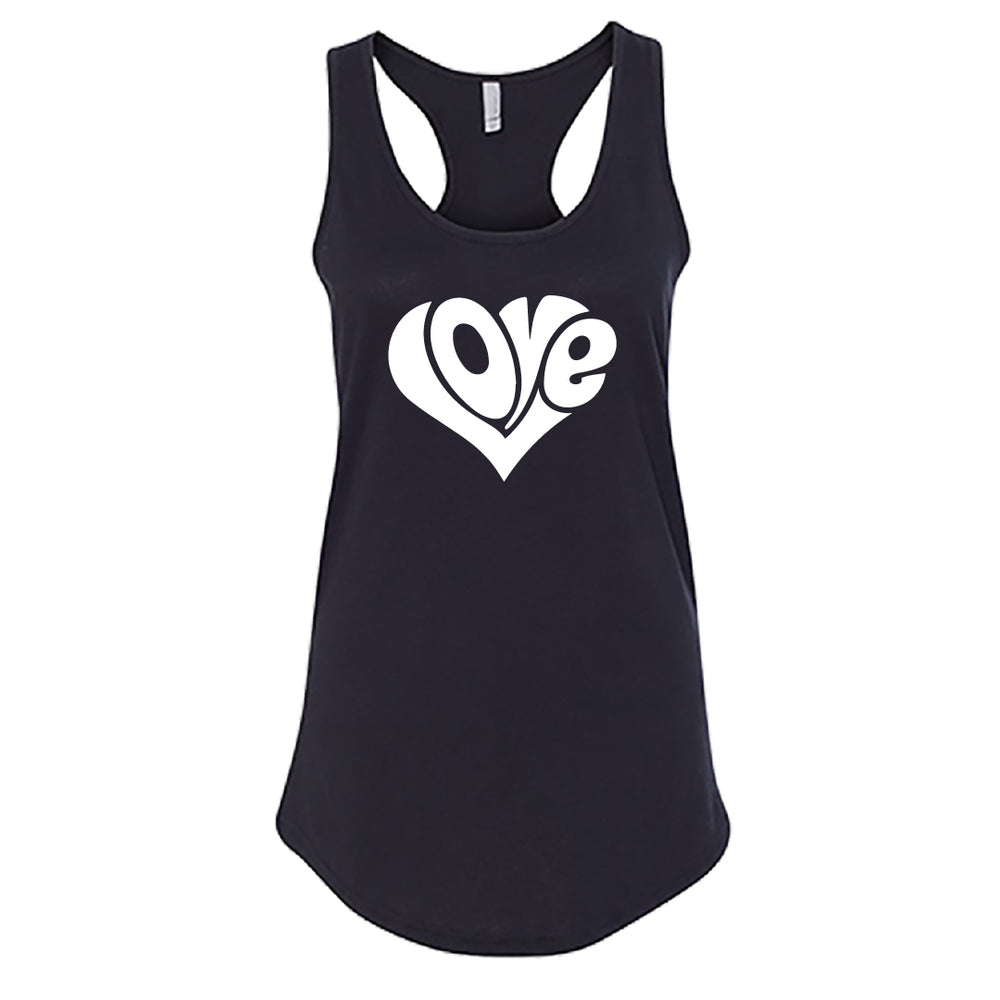 Iconic "Love" Heart Women's Racerback Tank – A Timeless Graphic Top