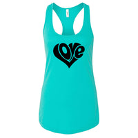 Iconic "Love" Heart Women's Racerback Tank – A Timeless Graphic Top