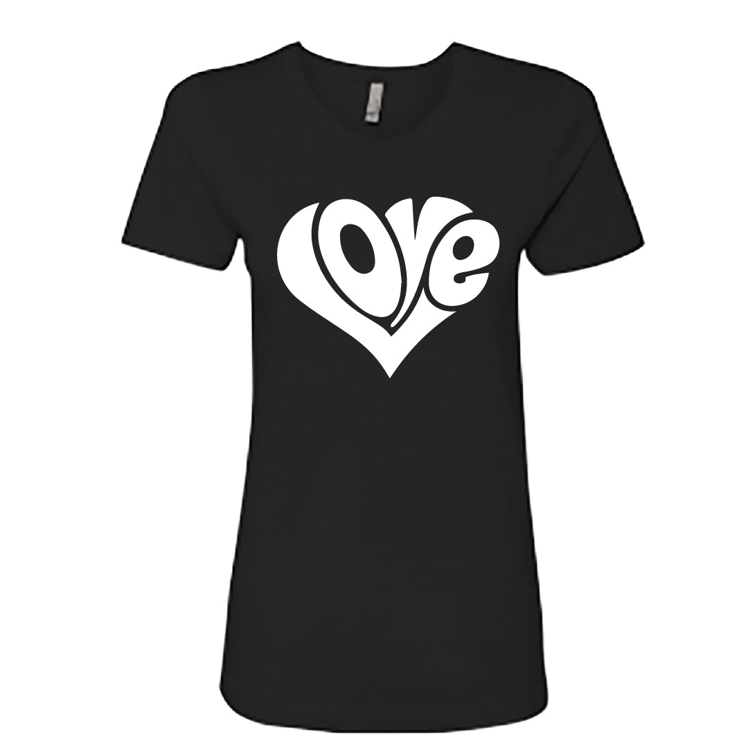 "Love" Heart Women's T-Shirt – A Timeless Graphic Tee