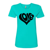 "Love" Heart Women's T-Shirt – A Timeless Graphic Tee