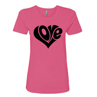 "Love" Heart Women's T-Shirt – A Timeless Graphic Tee