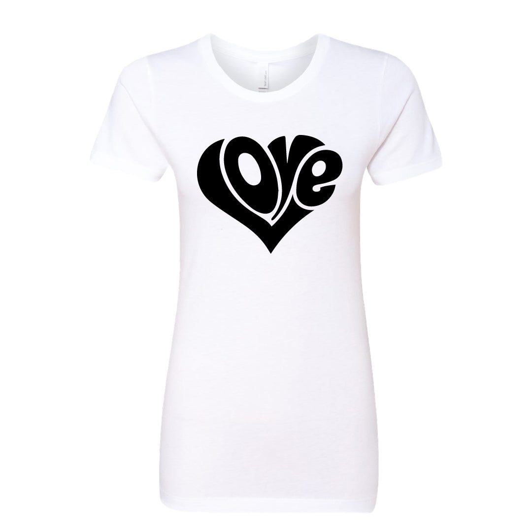 "Love" Heart Women's T-Shirt – A Timeless Graphic Tee