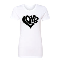 "Love" Heart Women's T-Shirt – A Timeless Graphic Tee