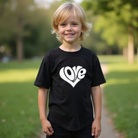 Classic "Love" Heart Youth T-Shirt – A Timeless Graphic Tee for Kids