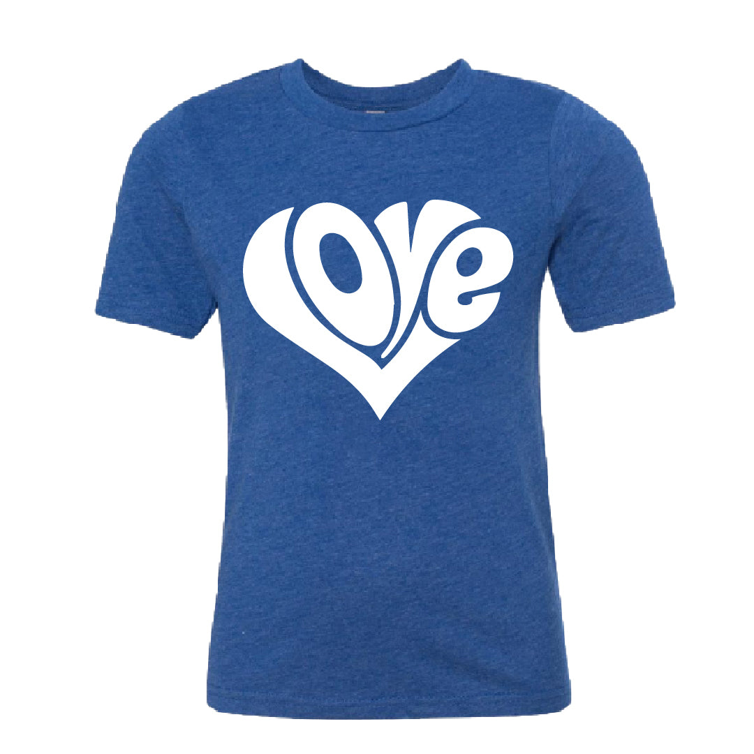 Classic "Love" Heart Youth T-Shirt – A Timeless Graphic Tee for Kids